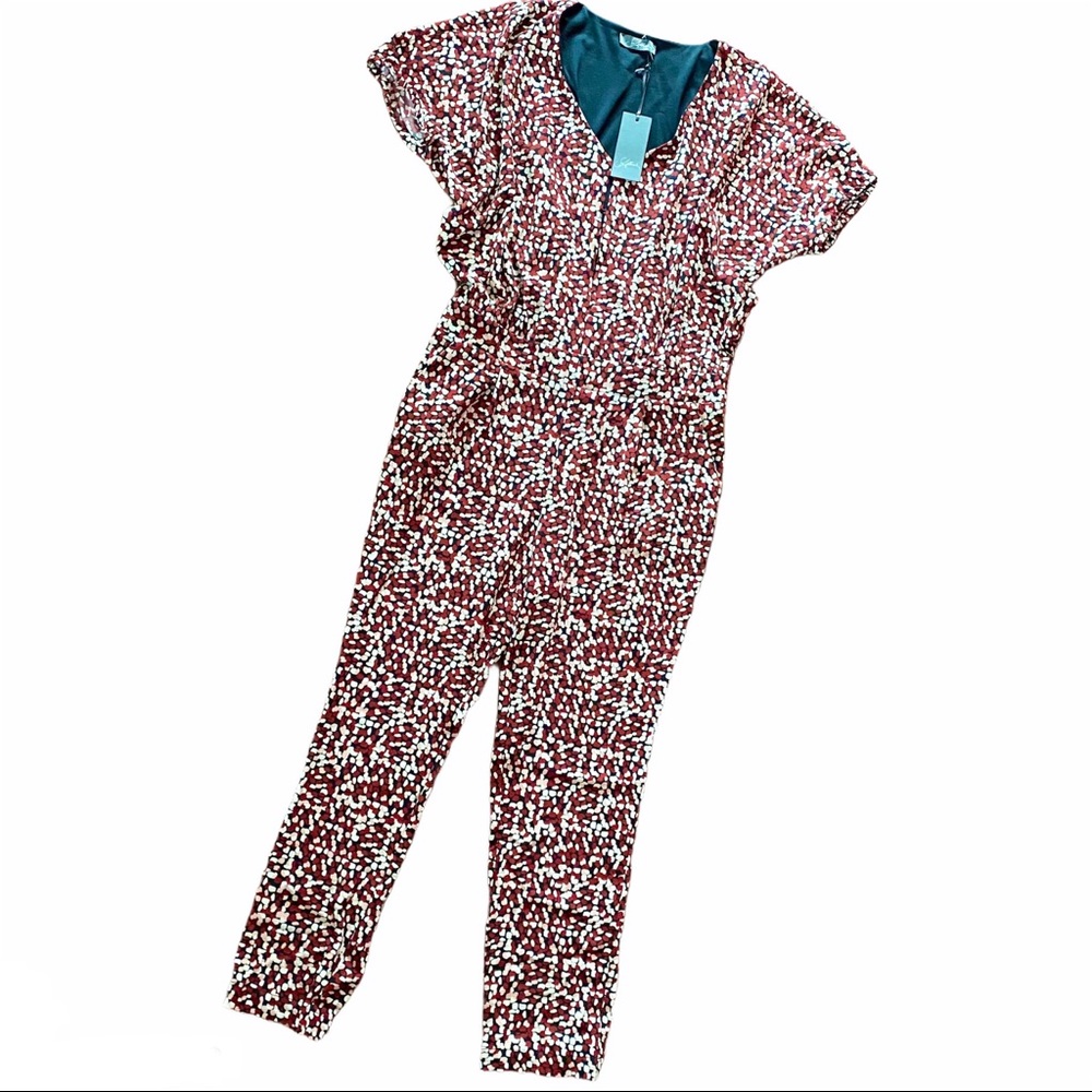 Women’s Red Printed Jumpsuit